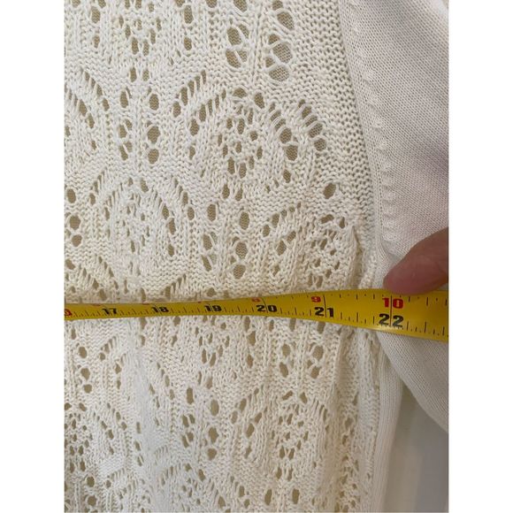 Christopher & Banks 100% Cotton Knit 3/4 Sleeves Cardigan Size XL - Picture 5 of 12